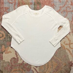 Tna (Talula National Athletics) White Thermal Knit Long Sleeve Top– XS | EUC